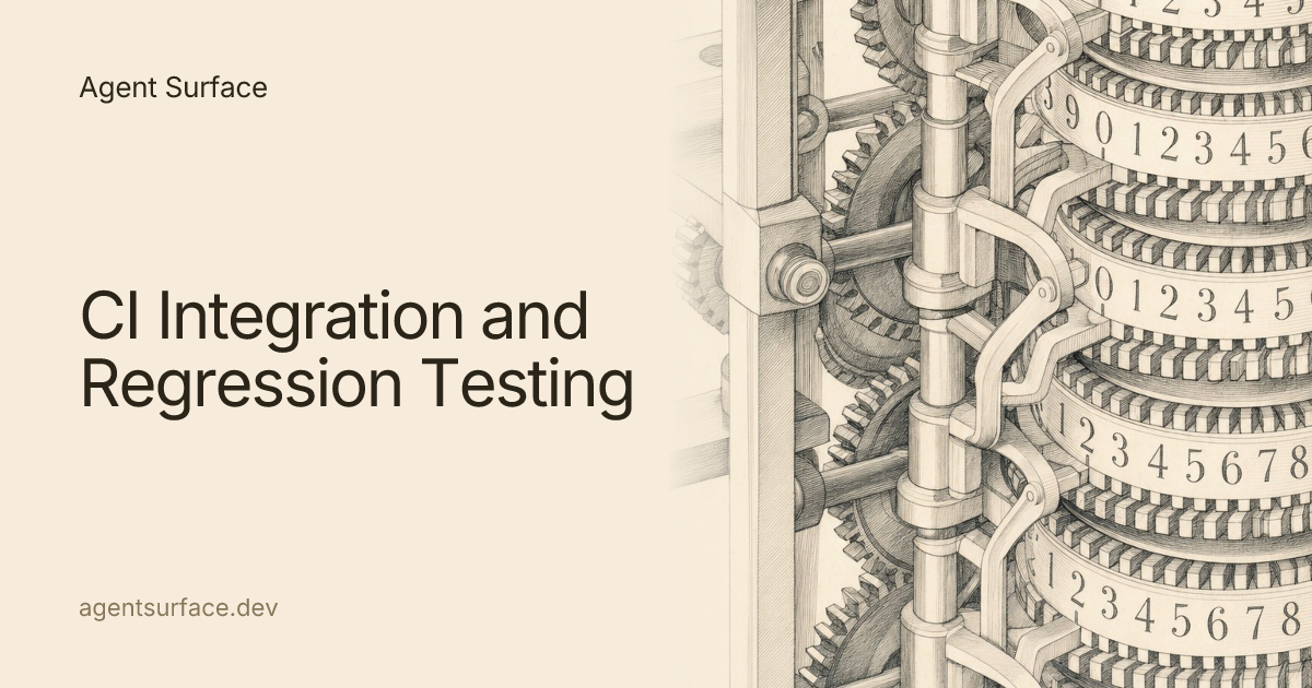 CI Integration and Regression Testing — Agent Surface