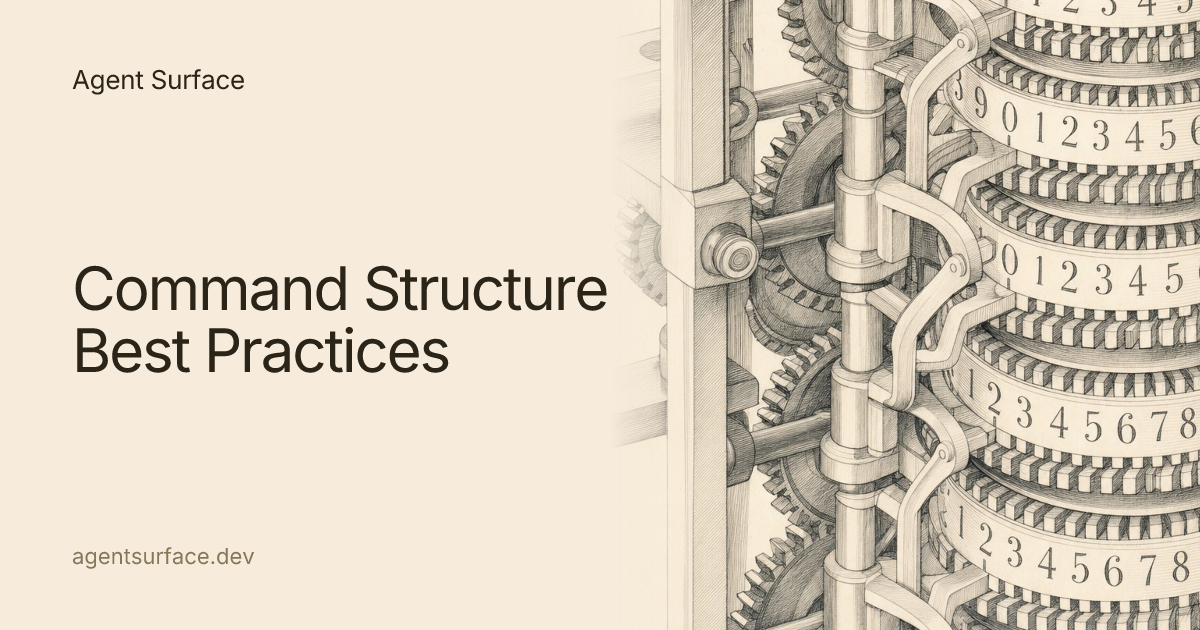 Command Structure Best Practices — Agent Surface